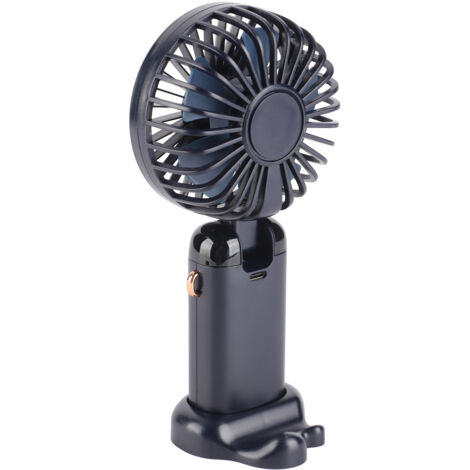 Ventilateur USB Portable avec Fan Souple Dégradable à Affichage Numérique - ABS/PC - 3000mAh - Ergonomique - Blue - avec Aroma et Lanyard