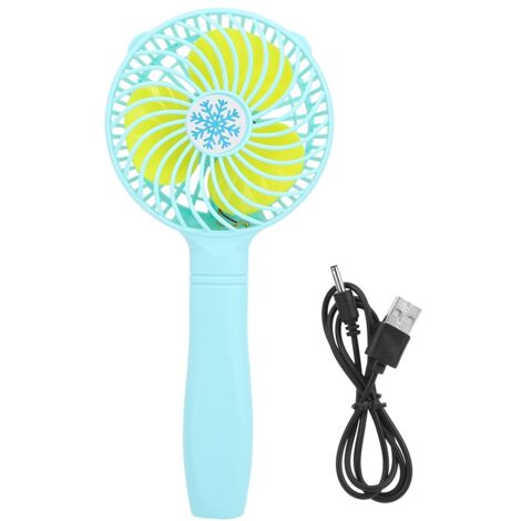 Ventilateur USB Portable Mini Rechargeable pour Bureau, Voyage et Extérieur - Bleu