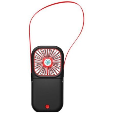 Ventilateur USB, ventilateur de cou suspendu pliant, noir