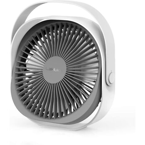 Ventilateur USB, ventilateur de table, ventilateur rechargeable, ventilateur personnel silencieux, portable, réglable à 360°, 3 modes, avec poignée pour bureau, chambre et voyage.