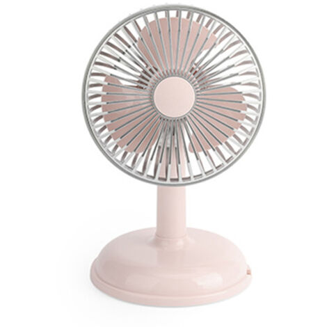 Ventilateur USB Vintage Portable - Petit Ventilateur Électrique Léger Rose pour Été
