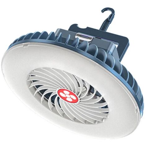 Ventilateurs de camping pour tentes, ventilateur à piles pour camping, rechargeable par USB avec crochet, ventilateur de tente de c