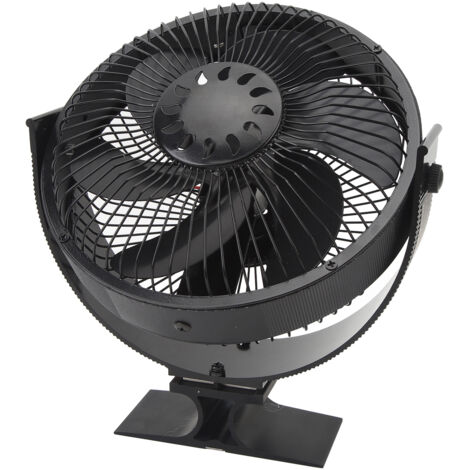 Ventilateurs de cheminée alimentés par la chaleur, 6 pales silencieuses avec couvercle de protection, poignée de poêle à bois pour gazébo