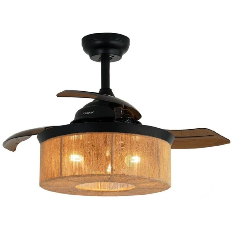 Cecotec - Ventilateur de plafond avec lampe EnergySilence Aero 3600 Invisible Natural Style
