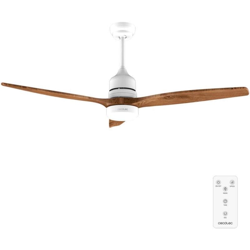 Cecotec - Ventilateur de plafond avec lampe EnergySilence Aero 5275 White&BlackWood