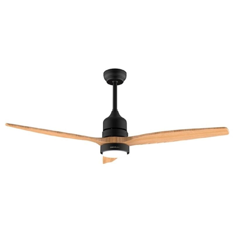 Cecotec - Ventilateur de plafond avec lampe EnergySilence Aero 5275 Black&LightWood