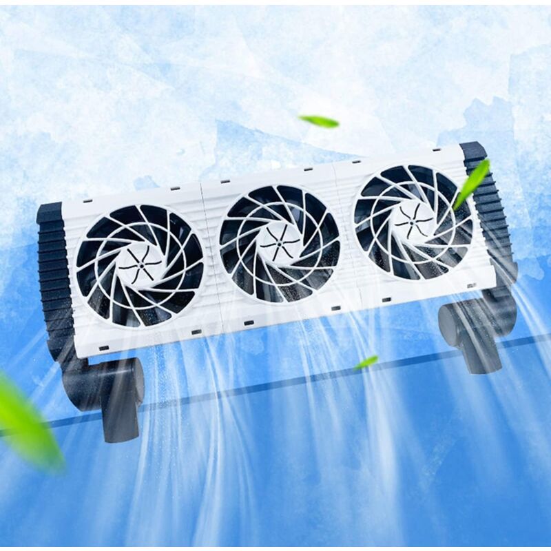 Ventilateurs de refroidissement d'aquarium ventilateurs de refroidissement par eau d'aquarium réglables refroidisseurs d'aquarium (Triple tête)