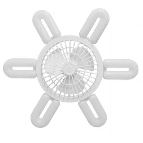Ventilateurs Plafond avec Lumière,Ampoule ventilateur plafond E27,Lampe de Ventilateur E27,Ventilateur de plafond avec lumière et télécommande,Ventilateur Plafond Silencieux avec 60W LED Lampe