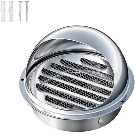Ventilation Grille, Grille D'aération en Acier Inoxydable, Ronde Grille Ventilation Hotte, Grilles de Ventilation Sphériques, 200mm
