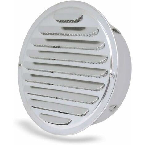 Ventilation Grille - Round Ventilation Grille, Stainless Steel Ventilation Grille Hole, Ventilation with Net, Round Exhaust Pipe Ventilation Grille, ø 100 mm