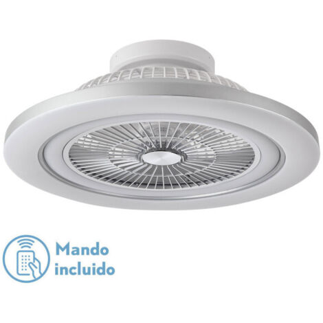 Ventilator 72 W DC, mattes Nickel, 5 transparente Flügel