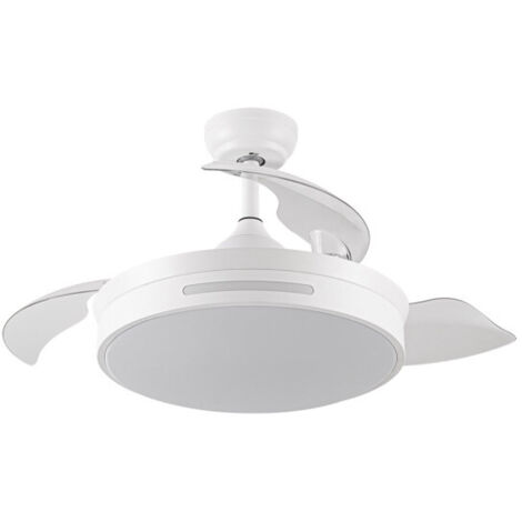 Ventilator dc 72w micenas white 3 Flügel transp. 108d 6 Geschwindigkeit 7200lm 3 Farben w/remote, reg.intensity, memory und timer.25