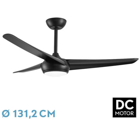 Ventilator dc patras 24w schwarz 3aspas 6vel 3colours 131,2d 2424lm remote,memory,timer