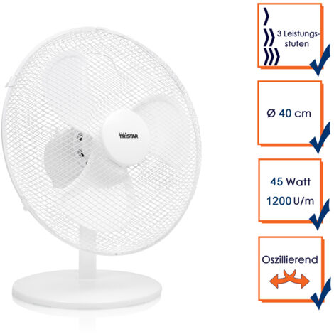 Ventilator Tristar VE 5727 weiß 40 cm 45 Watt