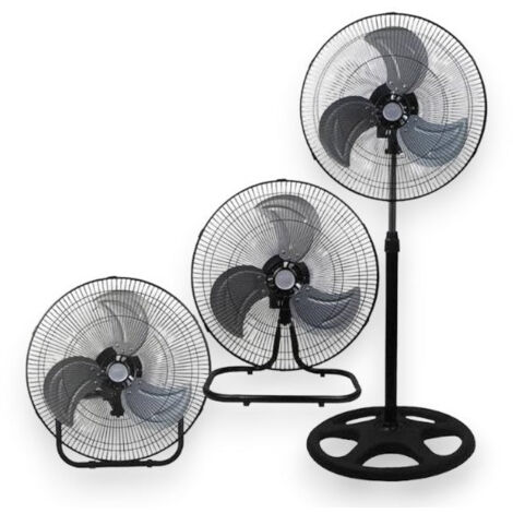 Ventilatore 3 in 1 diametro 40 cm per casa con asta regolabile e tre lame in metallo