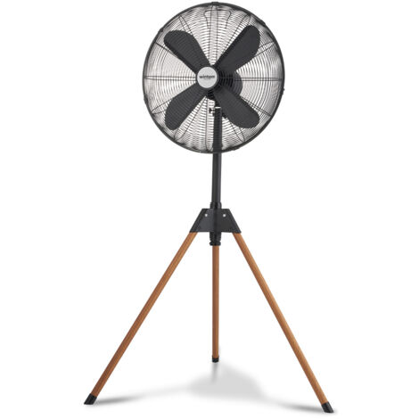 Ventilatore 50w Pale 40 Cm, Treppiede Richiudibile In Legno - Design Moderno