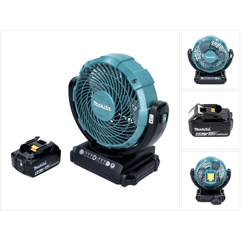 Ventilatore a batteria Makita dcf 102 G1 18 v 18 cm + 1x batteria ricaricabile 6,0 Ah - senza caricabatteria