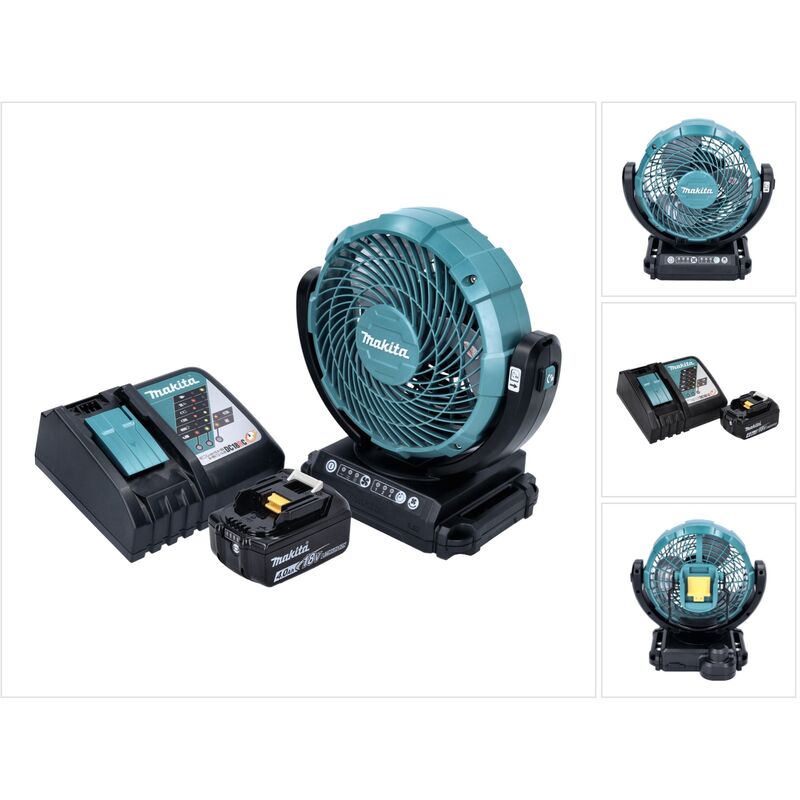 Ventilatore a batteria Makita dcf 102 RM1 18 v 18 cm + 1x batteria 4,0 Ah + caricabatterie