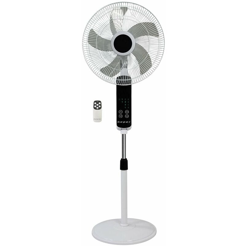 Image of Beper - VE.112 – Ventilatore a Piantana, Display Touch Screen, con Timer e Telecomando, Moderno, 3 Velocità, Touch Screen Stand Fan