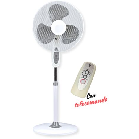 Ventilatore a colonna piantana 40 cm diametro su base anticaduta con telecomando e timer di spegnimento