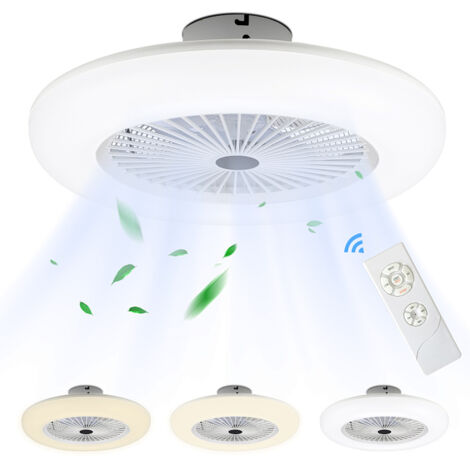Ventilatore a lampadario Ventilatore da soffitto leggero Silenzioso ventilatore LED regolabile per camera da letto