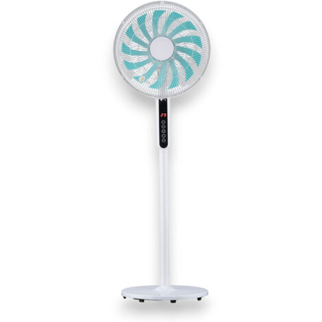 Ventilatore a piantana 13 pale con motore silenzioso e display touch con altezza regolabile a 3 livelli