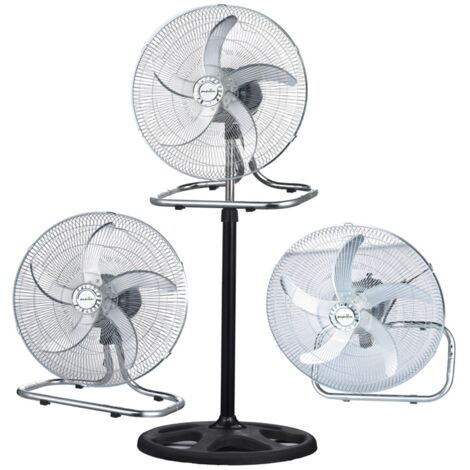 Ventilatore a piantana 3 in 1 si appoggia per parete a colonna 5 pale in metallo 65WATT