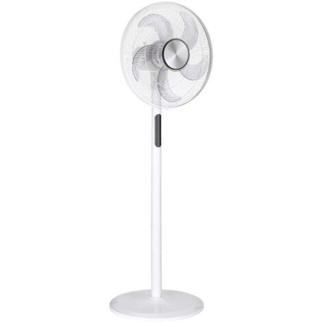 Ventilatore A Piantana 3 Velocità E Timer Con Telecomando 45w Bianco