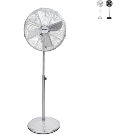Ventilatore a piantana 4 pale in alluminio 3 velocità Norek - Grigio
