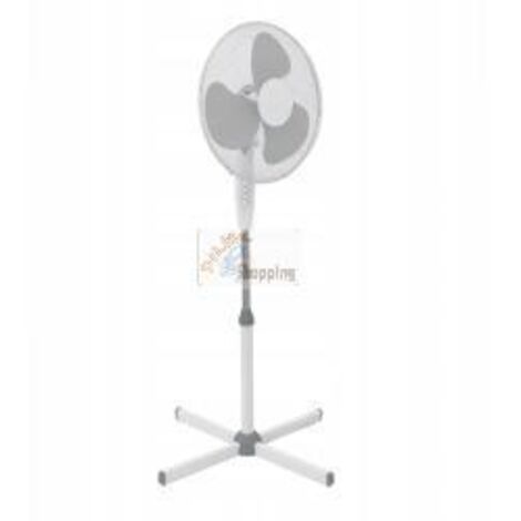 Ventilatore a piantana DEDRA 16" Bianco - 40W, regolazione a 3 livelli