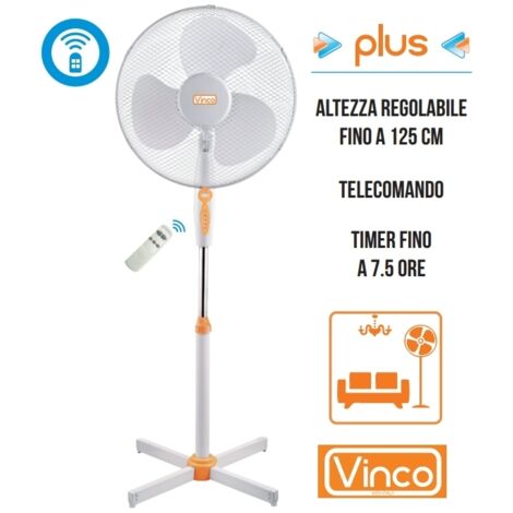 Ventilatore a piantana diam. 40cm con telecomando Vinco - Summertime 70704