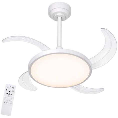 Ventilatore a plafoniera led 40w con pale scomparsa e telecomando