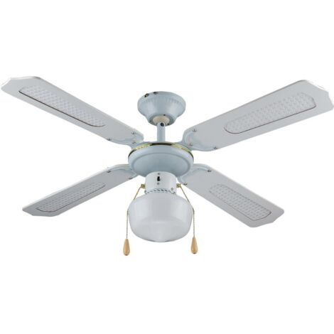 Ventilatore a soffitto 4 pale 55 Watt Vinco 70912 Bianco