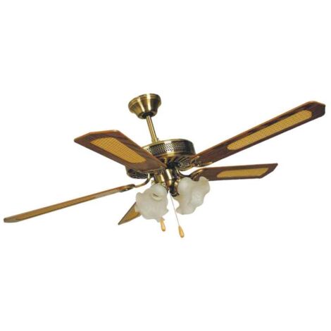 Ventilatore a soffitto 5 pale in legno 65 Watt Vinco 70900