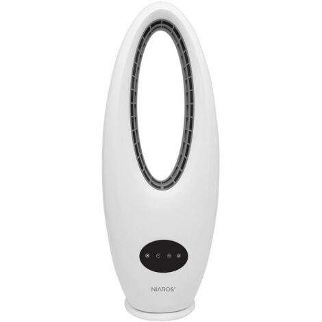 Ventilatore a torre "Salboni" senza pale con telecomando (motore 45W AC 230V) bianco