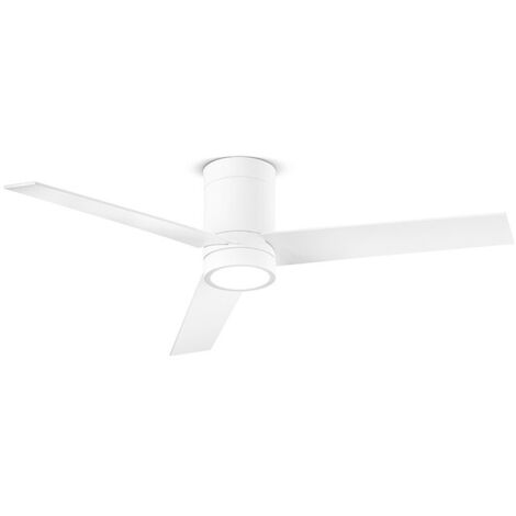 Ventilatore Antares in metallo verniciato bianco 18w a led 7184 B CT motore AC