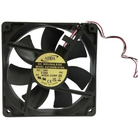Ventilatore Assiale ADDA AQ1224DB-A73GL(N) Nero 120x120x25 mm