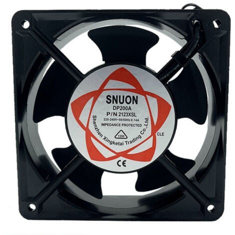 TONCHEAN Ventilatore assiale per camino da incasso a cassetto Alta temperatura Pale silenziose Universale 120 x 120 x 38 mm