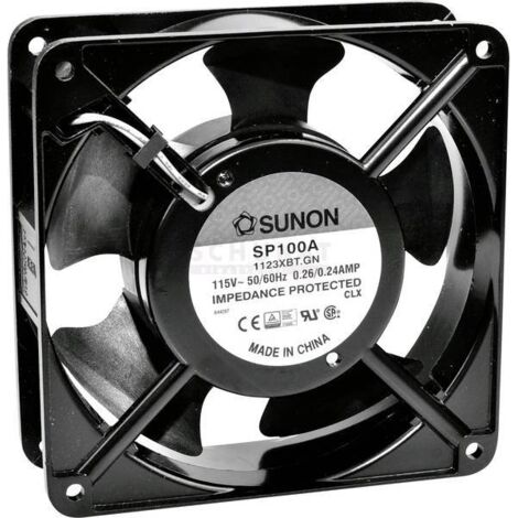 Ventilatore assiale Sunon SP100A1123XBT compatto nero