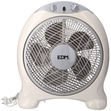 Ventilatore box fan Colore bianco Grigio potenza 45w pale ø30,5cm 38,5x13x46cm EDM
