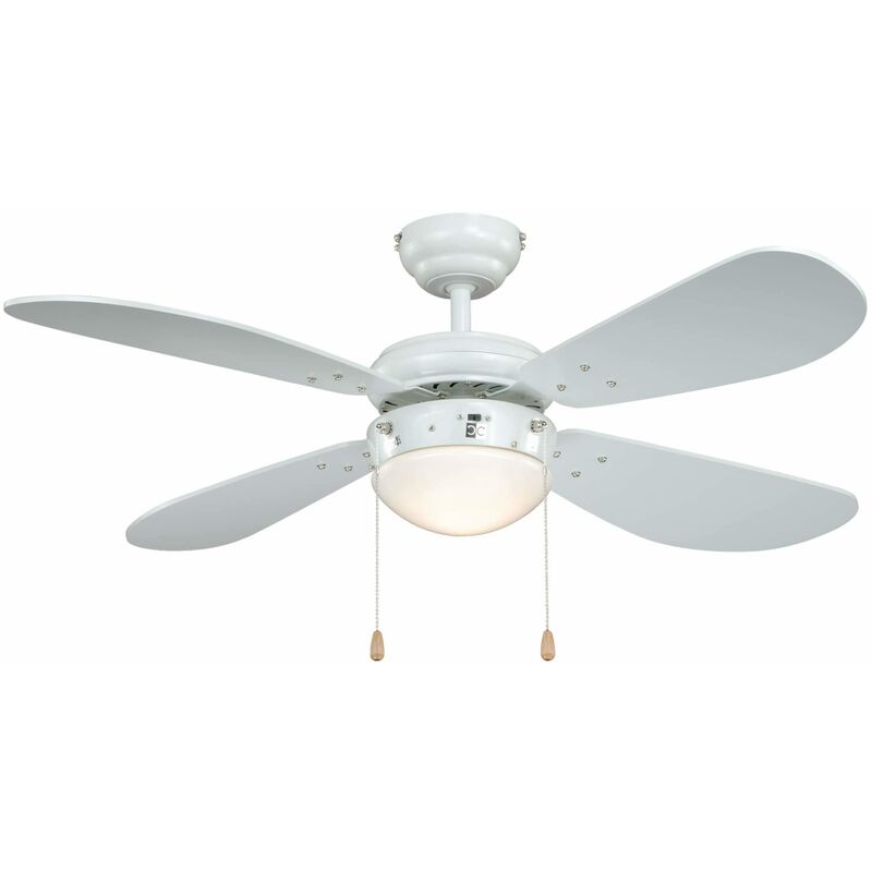 Image of Aireryder - Ventilatore da soffitto Classic 105 cm con illuminazione, bianco con pale bianche