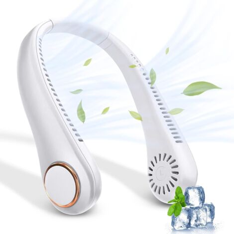 Ventilatore da collo Leafless, ventilatore da collo portatile ricaricabile tramite USB, ventilatore da collo regolabile a 360°