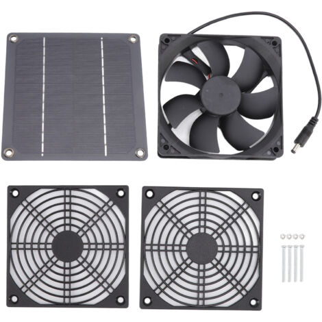 Ventilatore da esterno portatile a energia solare da 3W per cucce di cani, polli e altri animali domestici.