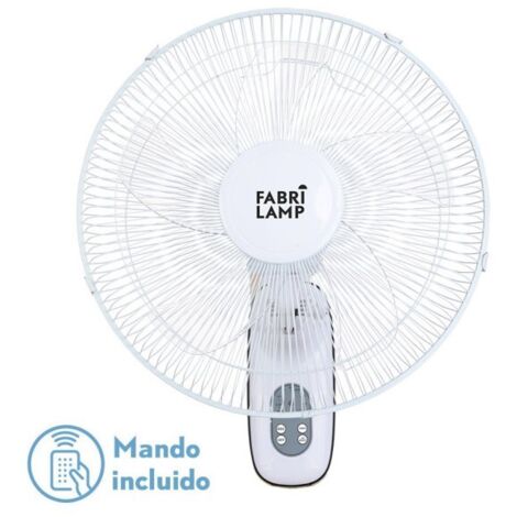Ventilatore da parete Cuta bianco 50W con telecomando 5 pale