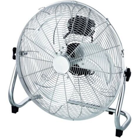 Ventilatore da pavimento, 100 W, ø45 cm, alta velocità, argento