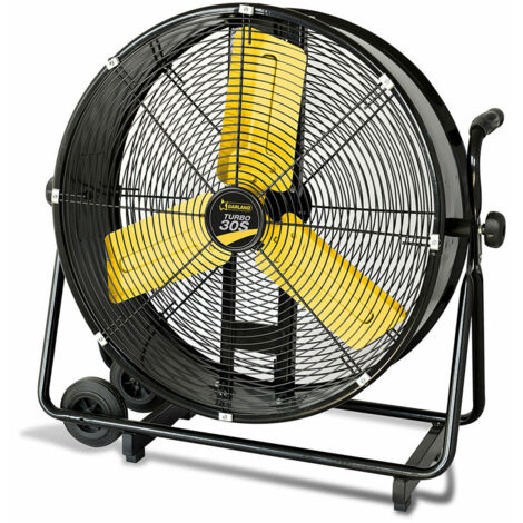 Ventilatore da pavimento industriale "Turbo 30S-V24" (260W, portata fino a 280m²) con ruote e cavo