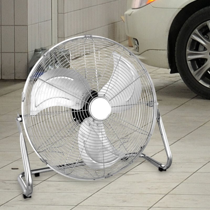 Image of Globo - Ventilatore da pavimento Ventilatore da terra, interruttore, inclinazione regolabile, adatto al trasporto, metallo cromato, 79W, HxLxW