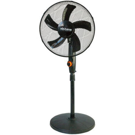 VENTILATORE DA PAVIMENTO VOLTENO NERO BASE TONDA 40cm