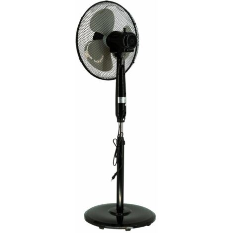 VENTILATORE DA PAVIMENTO VOLTENO NERO + TELECOMANDO BASE RUOTE 40cm