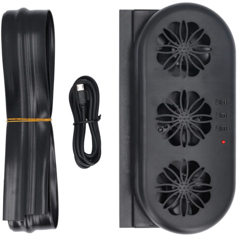 Ventilatore da scarico per auto USB - 3 ventole, raffreddamento rapido, compatibile con finestrini universali
